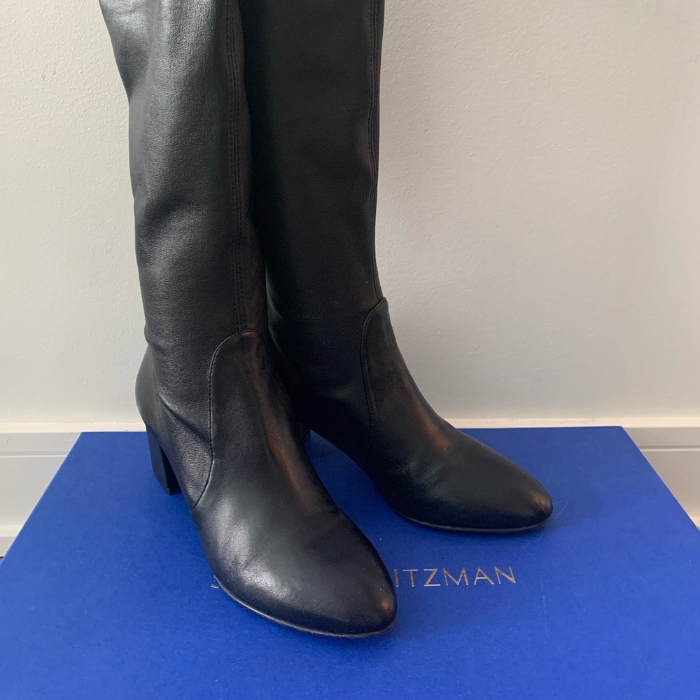 Stuart Weitzman Ricarda 60 knee high boot. Black napa leather. Size 35 EU (5 US)